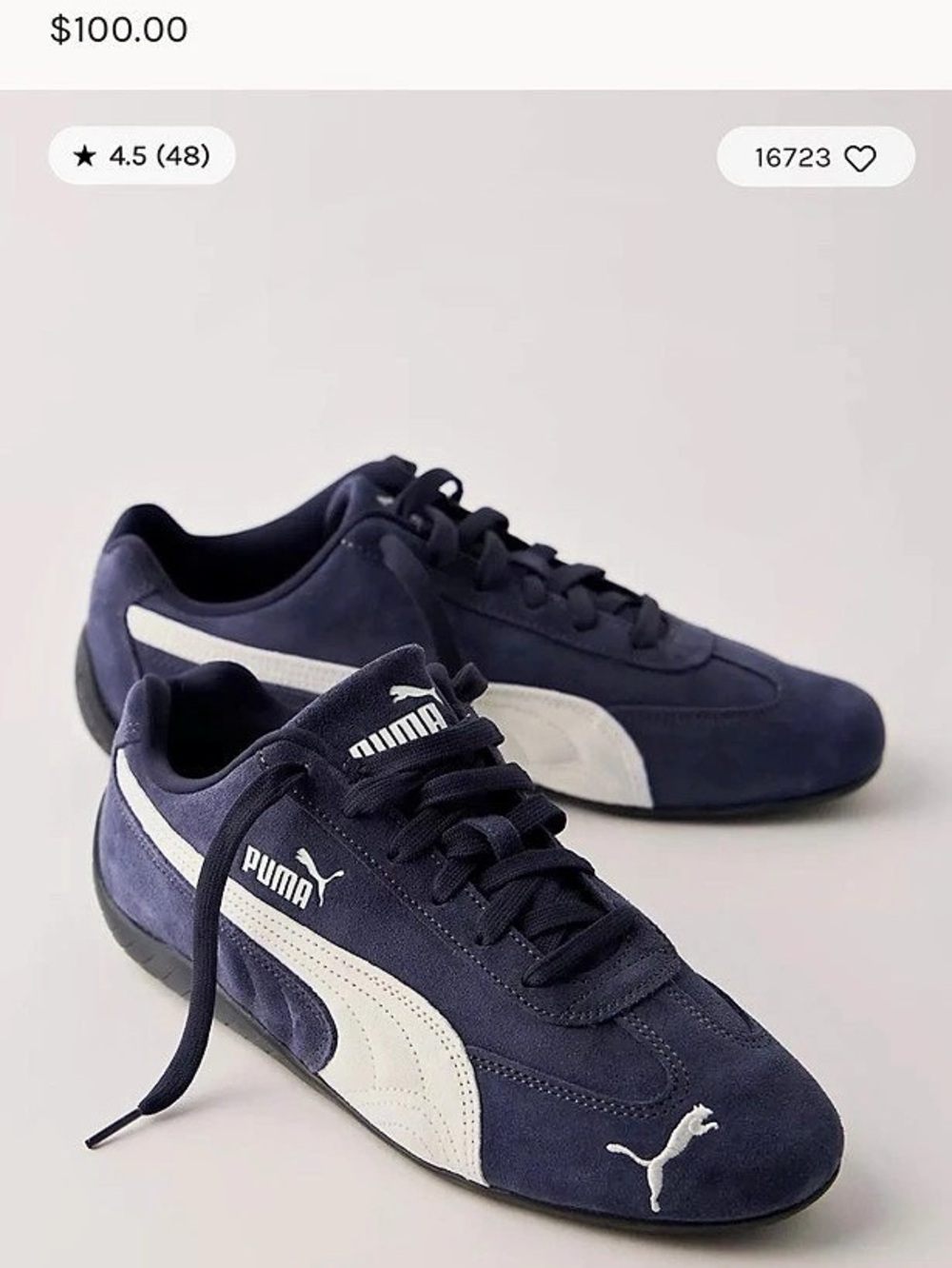 Puma Speedcat OG 'New Navy' Sneakers in Blue & White